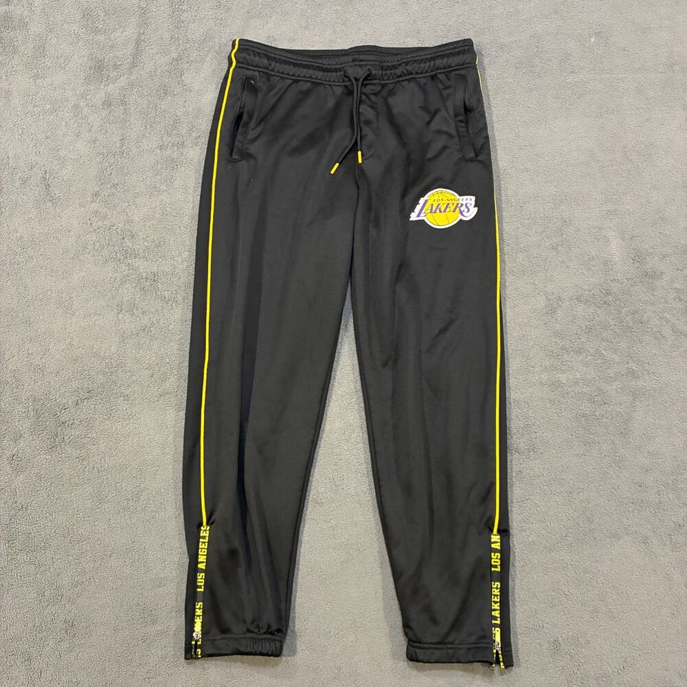 NBA Los Angeles Lakers Black Basketball Athletic Track Pants Men’s Size Large